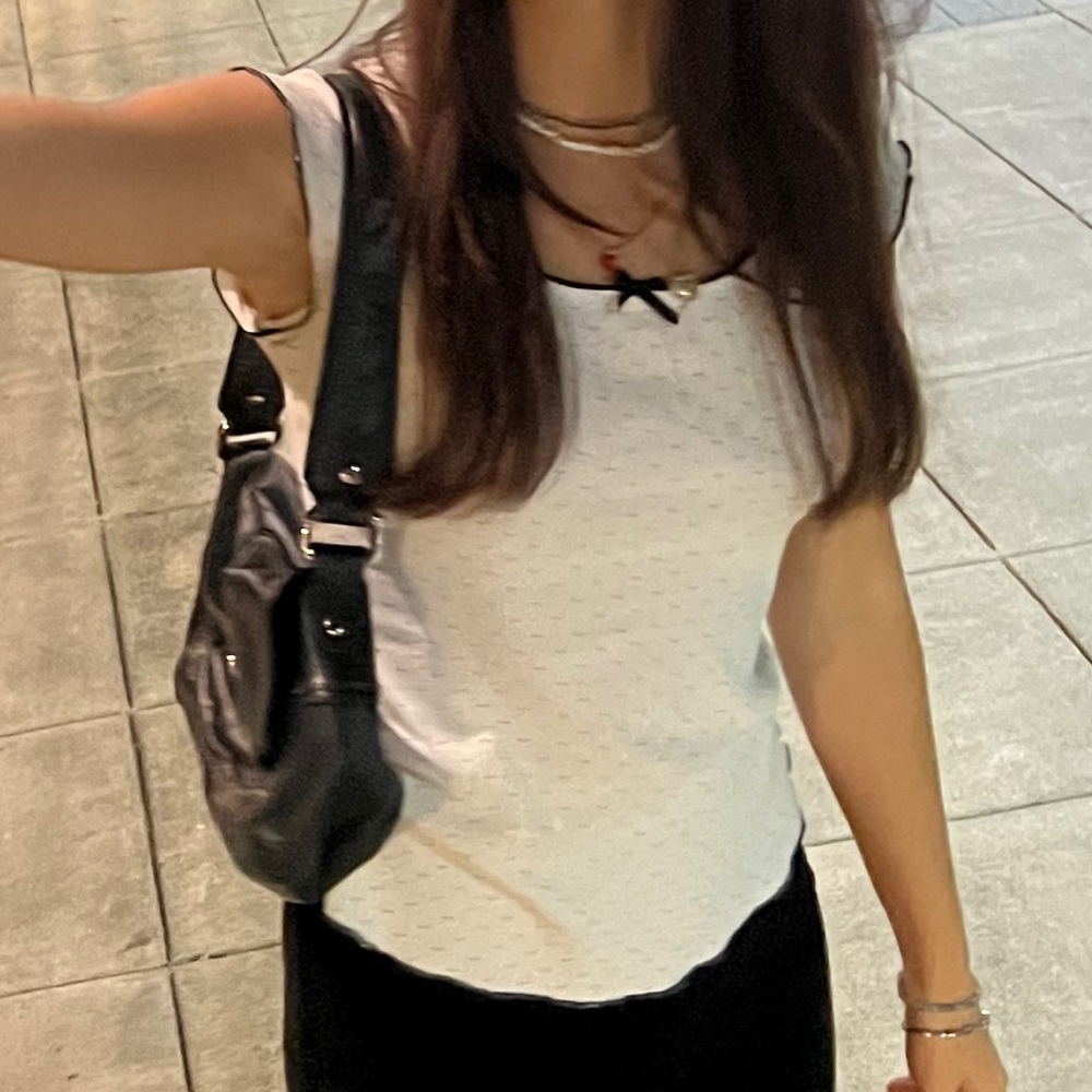 Black and White Polka Dot Top